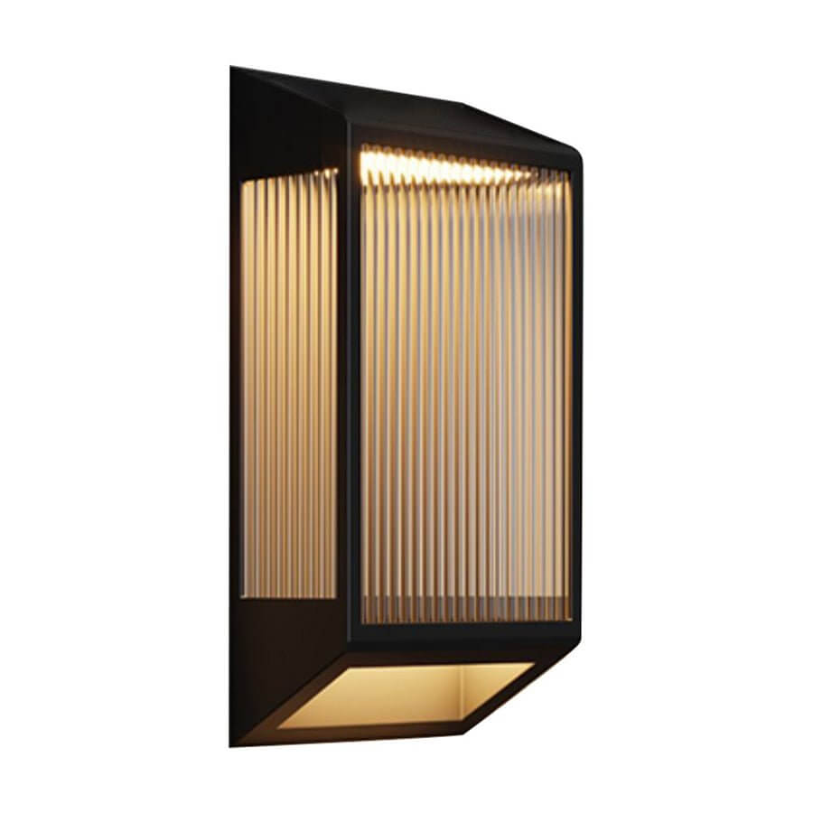 WINTHORPE MODERN AQUA ACRYLIC LED WALL SCONCE WITH RIPPED DESIGN