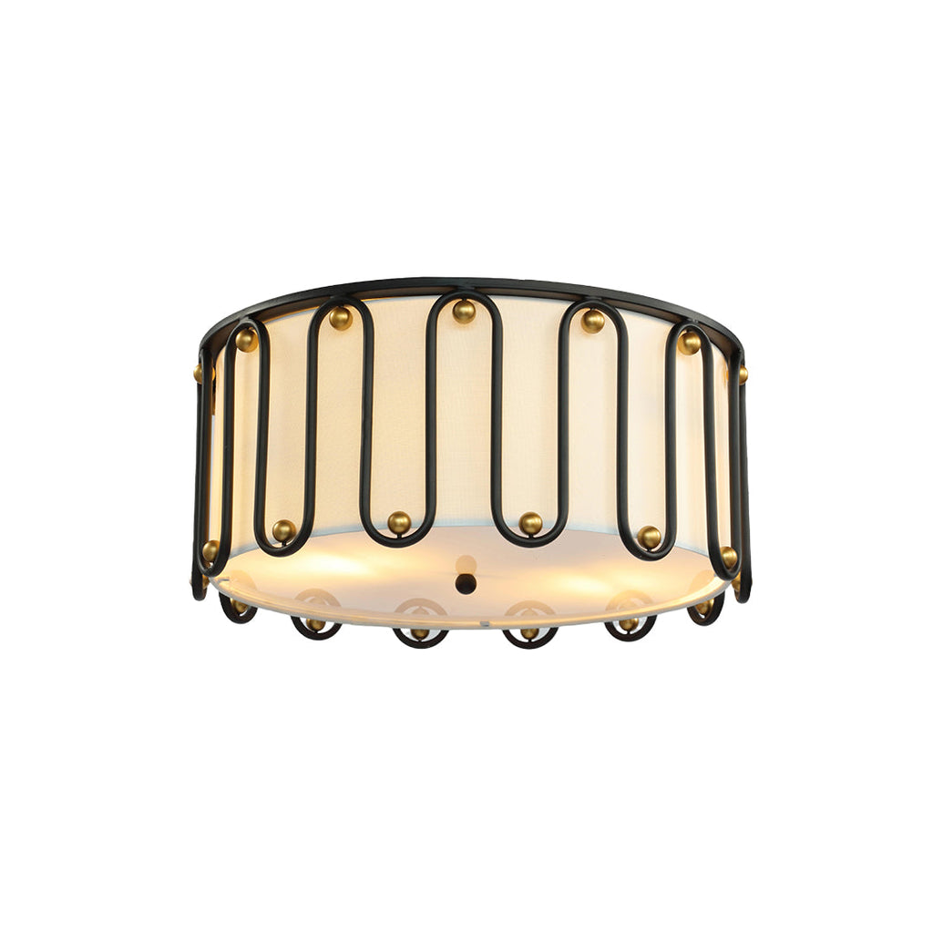 WINTHROP VINTAGE DRUM FLUSH CEILING LANTERN