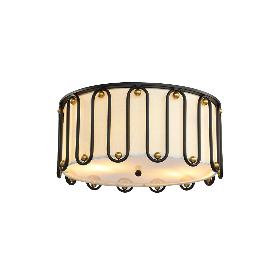 WINTHROP VINTAGE DRUM FLUSH CEILING LANTERN