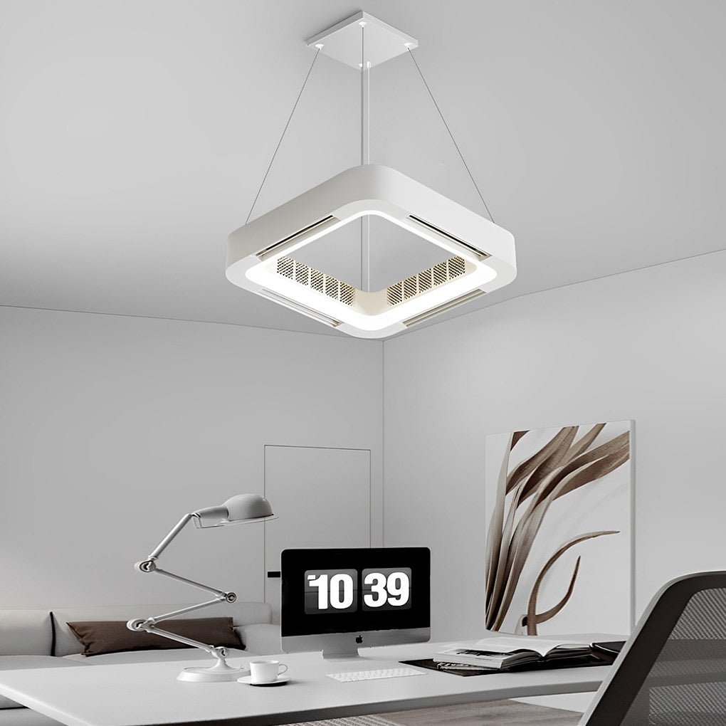 WINTHORPE WHISPERING BREEZE BLADESLESS CEILING FAN WITH INTEGRATED LED ILLUMINATION