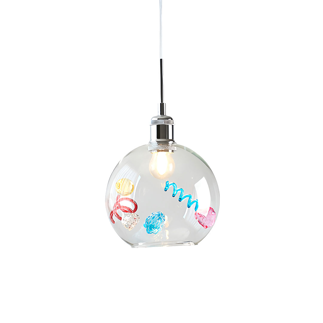 VIVIENNE COLOURED GLOBE PENDANT LAMP