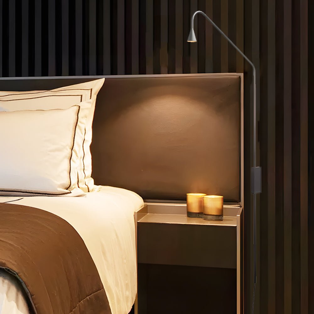 WINTHROP SWING ARM WALL SCONCE IN ONYX AND BRASS