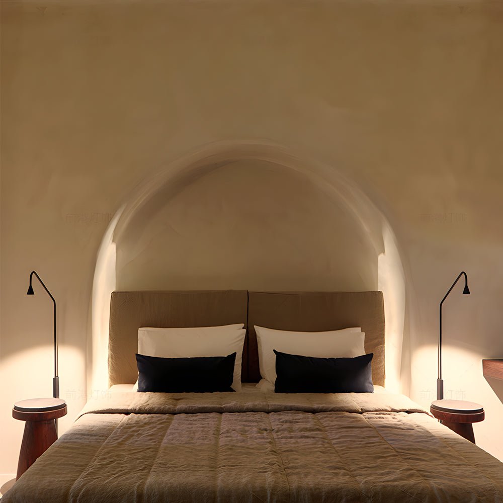 WINTHROP SWING ARM WALL SCONCE IN ONYX AND BRASS