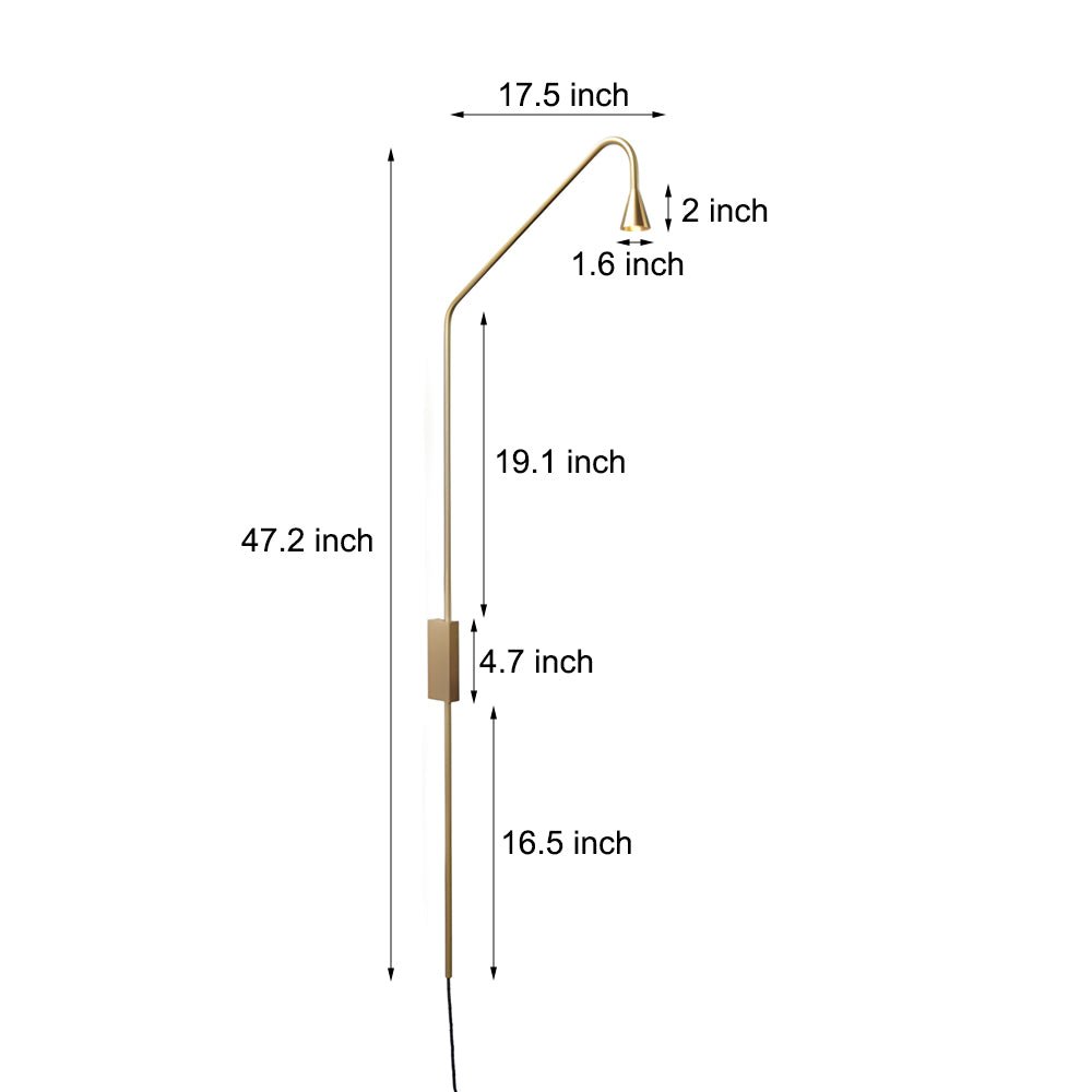 WINTHROP SWING ARM WALL SCONCE IN ONYX AND BRASS