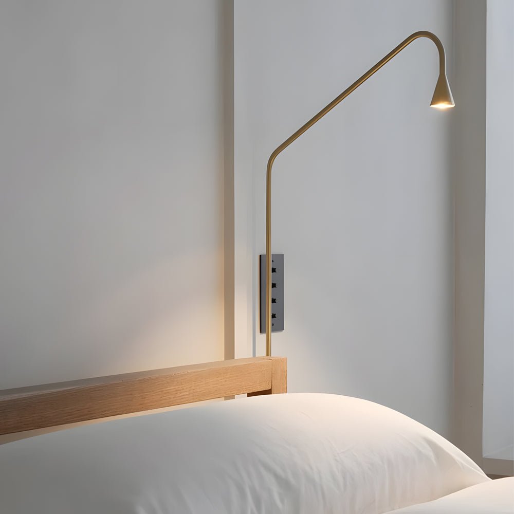 WINTHROP SWING ARM WALL SCONCE IN ONYX AND BRASS