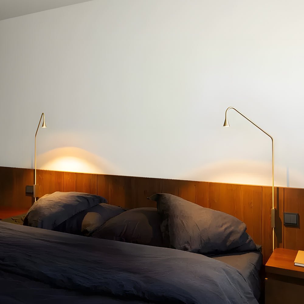 WINTHROP SWING ARM WALL SCONCE IN ONYX AND BRASS