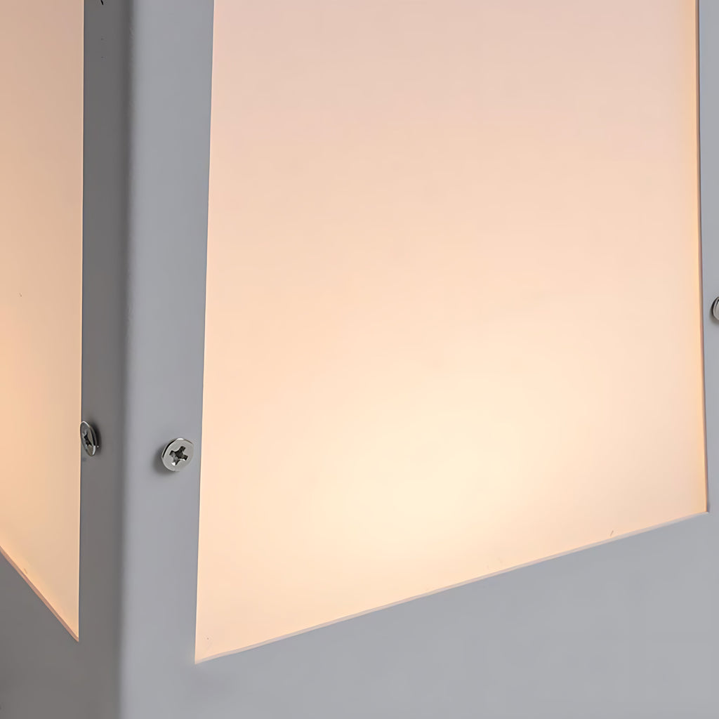 WINTHROP PYRAMIDAL STAINLESS STEEL FLOOR LAMP WITH WATER-RESISTANT DESIGN
