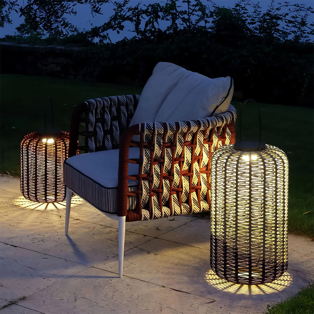 RAVENHURST WOVEN WATERPROOF LANTERN WITH LED ILLUMINATION