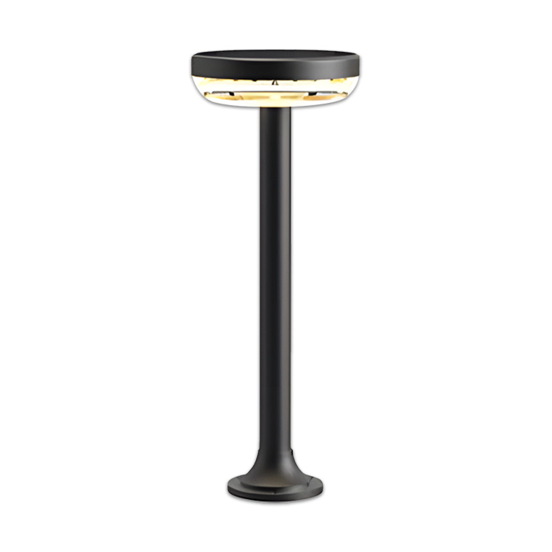 BRAMBLESTONE SOLAR PIER LIGHTING WITH WATERPROOF FINISH IN ONYX BLACK
