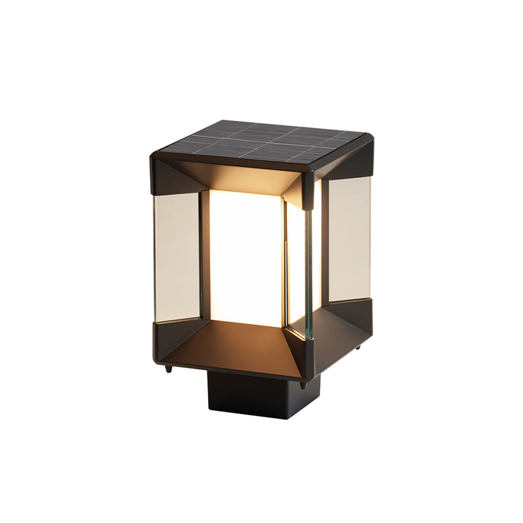 WINTHROP MODERN OUTDOOR PILLAR LANTERN, WEATHERPROOF DESIGN