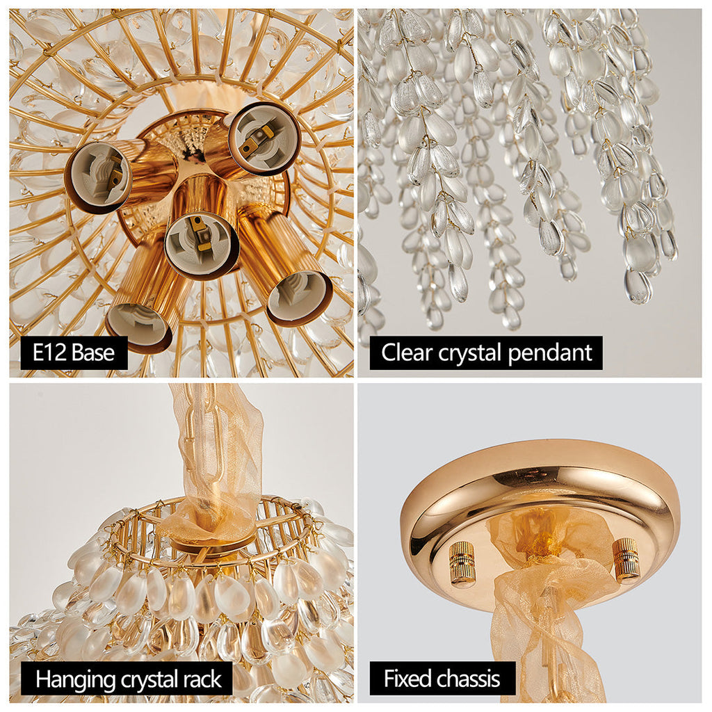 RAVENWOOD CRYSTAL DROPLET CEILING LANTERN