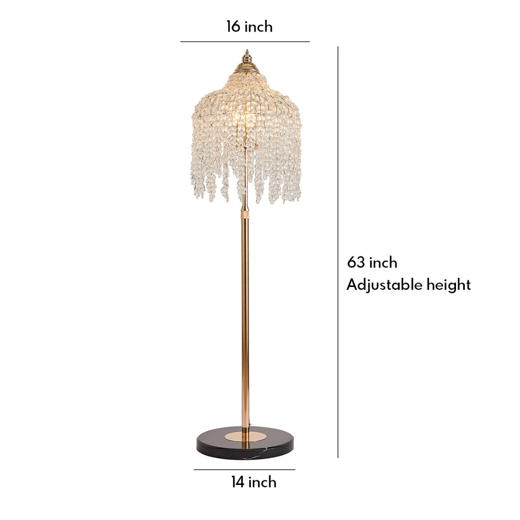 CHARLESTON CRYSTAL ILLUMINATION FLOOR LANTERN