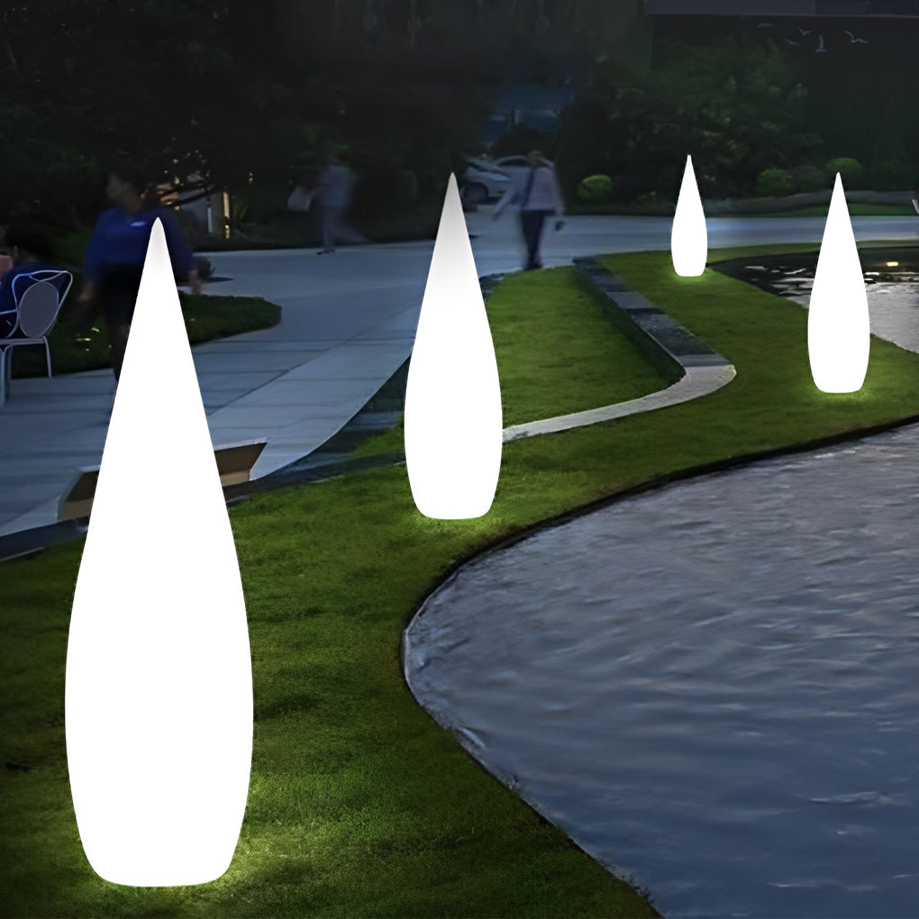 WINDSOR DROPLET OUTDOOR LANTERN, MODERN LED LANDSCAPE FLOOR LIGHT