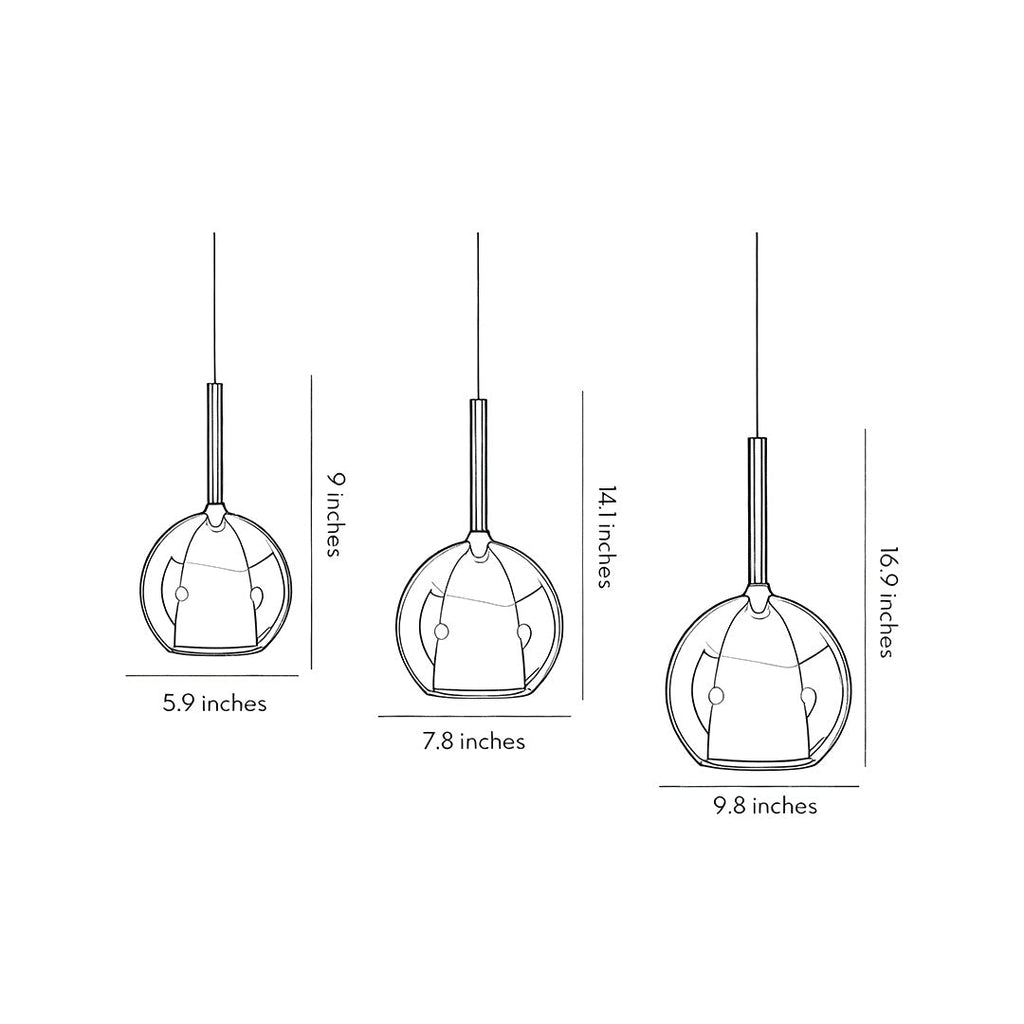 WINTHROP CIRCLE GLASS ILLUMINATION PENDANT