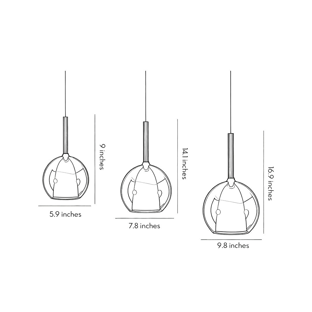 WINTHROP CIRCLE GLASS ILLUMINATION PENDANT