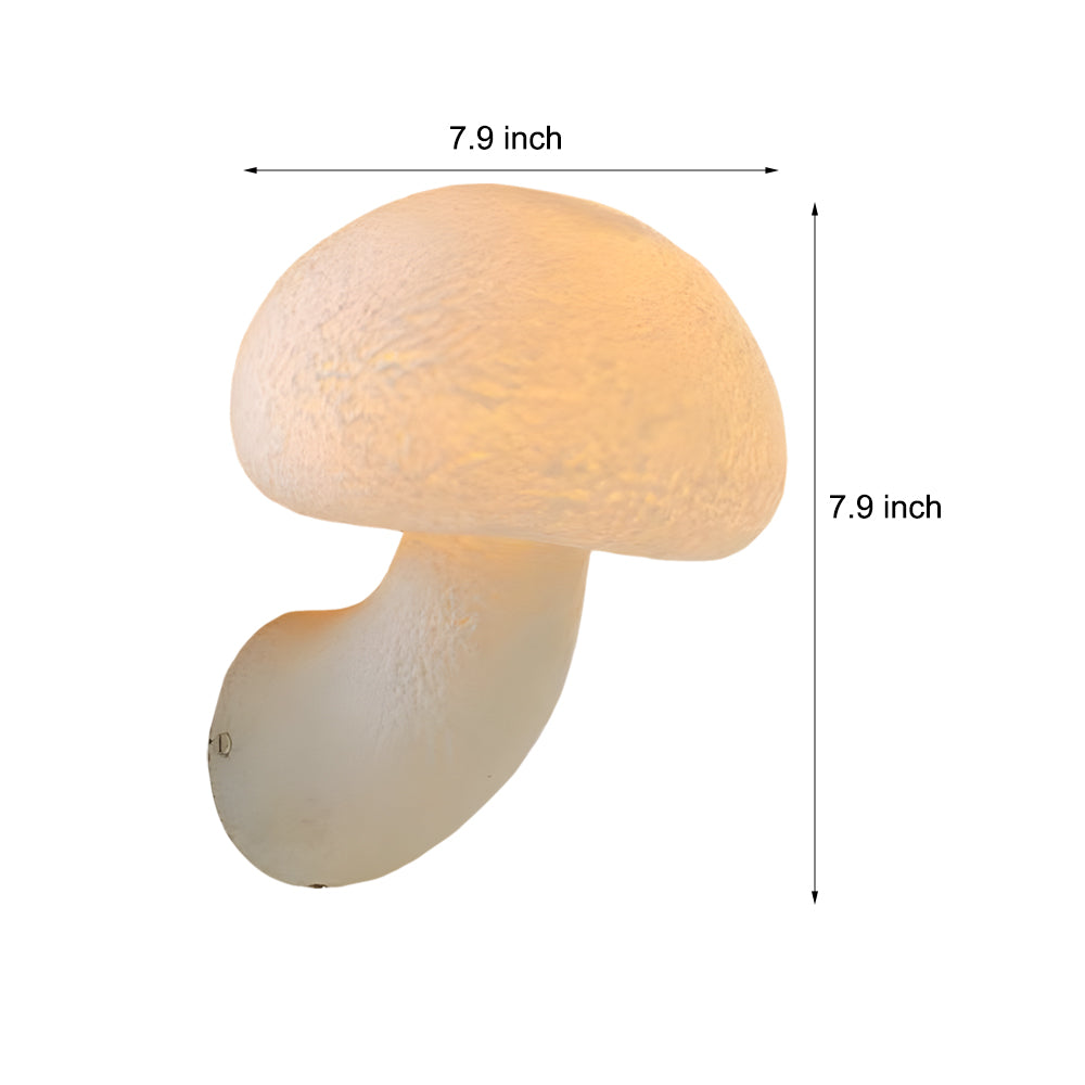 FENWICK MUSHROOM RESIN WALL SCONCE WITH WARM GLOW