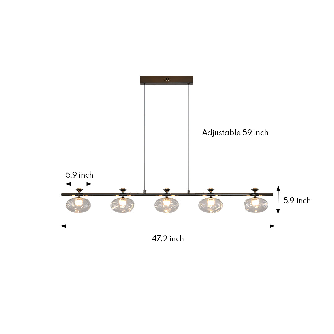 WINTHORPE RECTANGULAR CRYSTAL LUMINAIRE