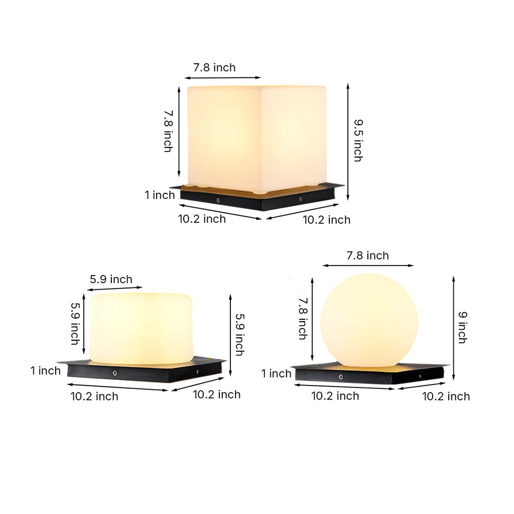WINCHESTER AQUAPROOF OUTDOOR COLUMN LIGHTS WITH POLYETHYLENE SHADE