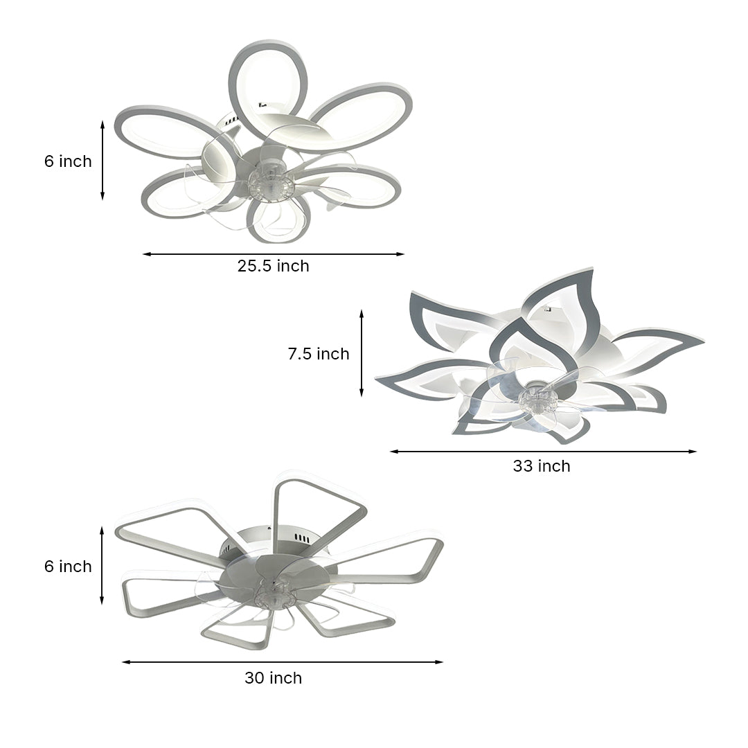 WHITECREST MODERN AIRFLOW CEILING FAN WITH ILLUMINATION AND REMOTE CONTROL