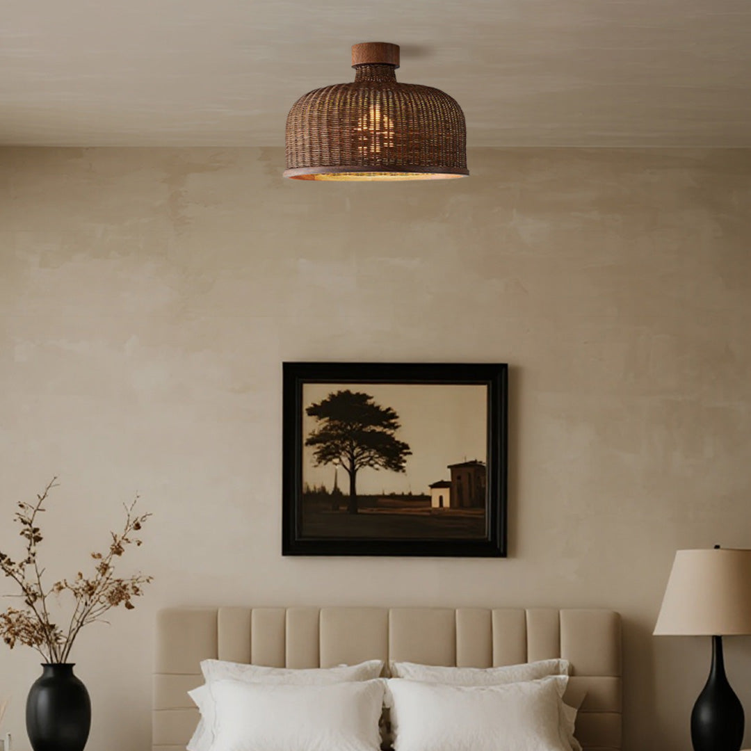WINTHROP NATURAL RATTAN ZEN PENDANT LIGHT