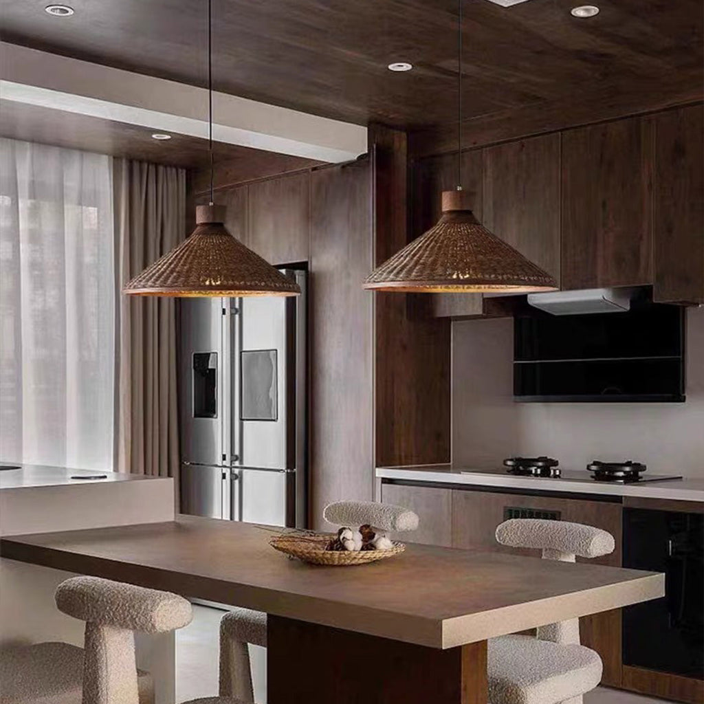 WINTHROP NATURAL RATTAN ZEN PENDANT LIGHT