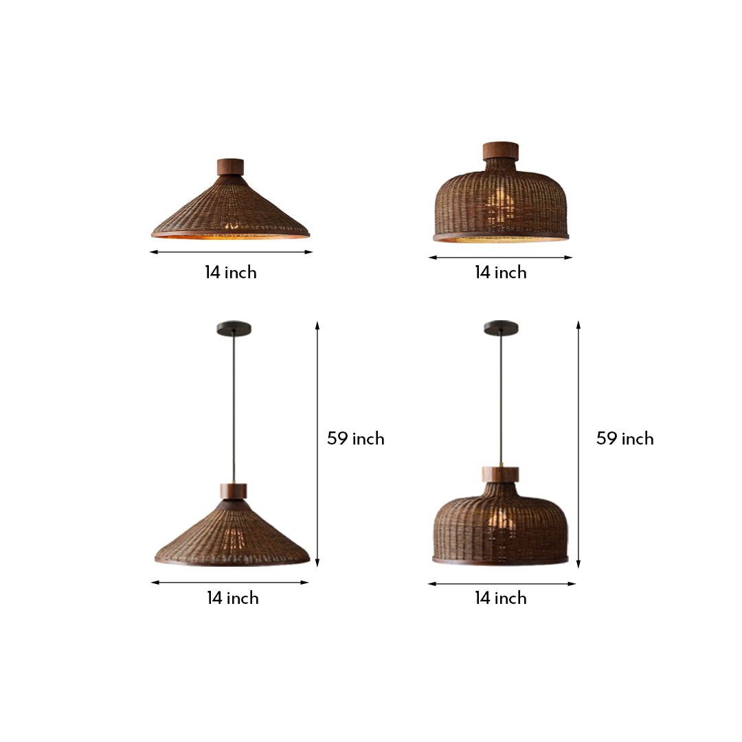WINTHROP NATURAL RATTAN ZEN PENDANT LIGHT