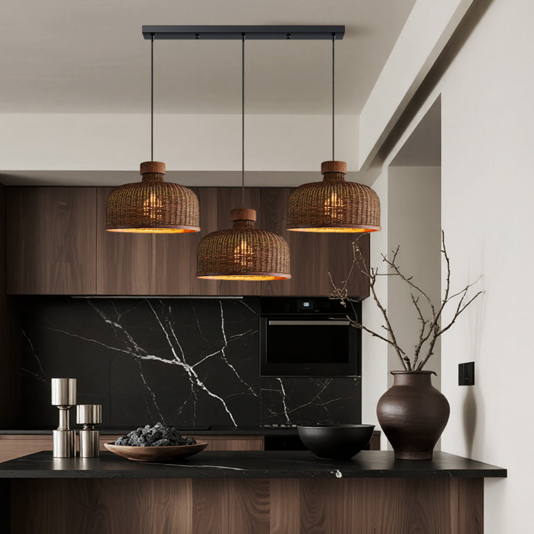 WINTHROP NATURAL RATTAN ZEN PENDANT LIGHT