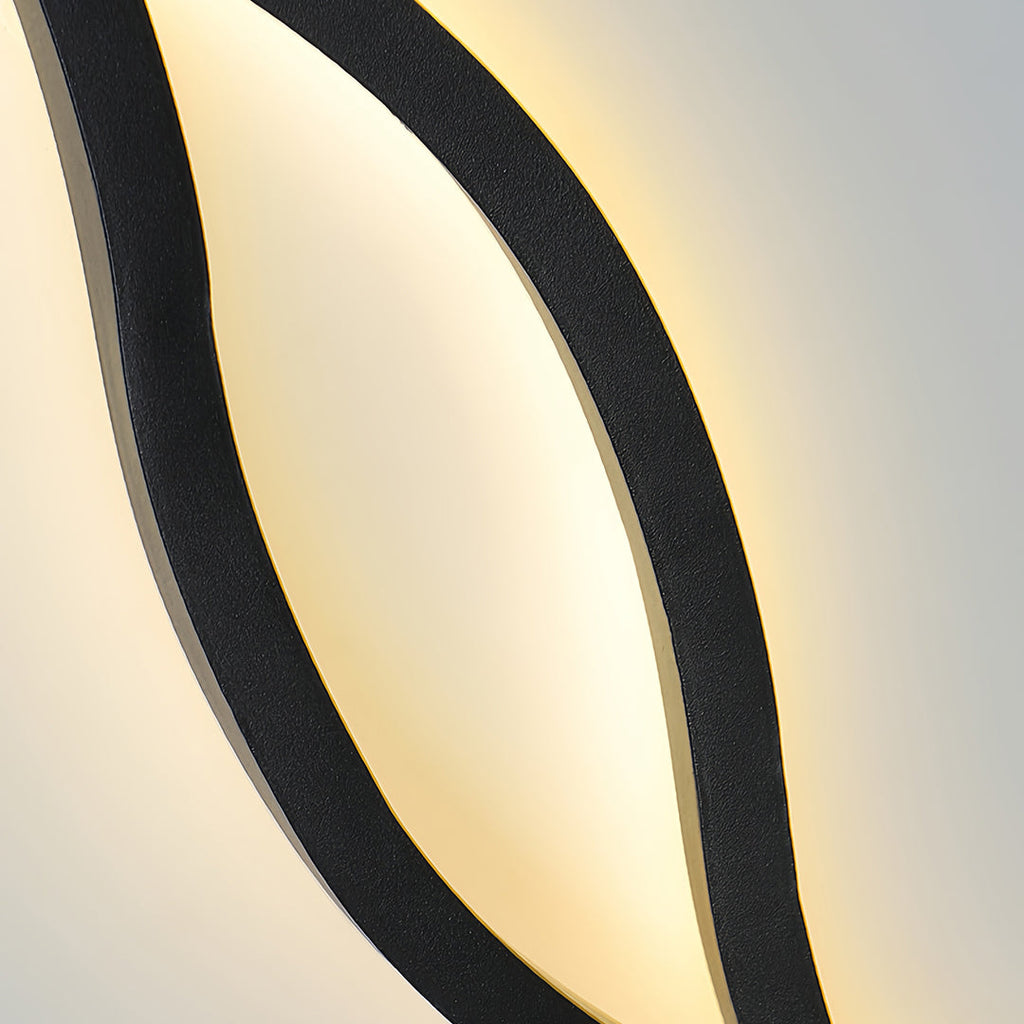 WINDSOR WAVE CONTEMPORARY WALL SCONCE, CURVILINEAR DESIGN LAMP