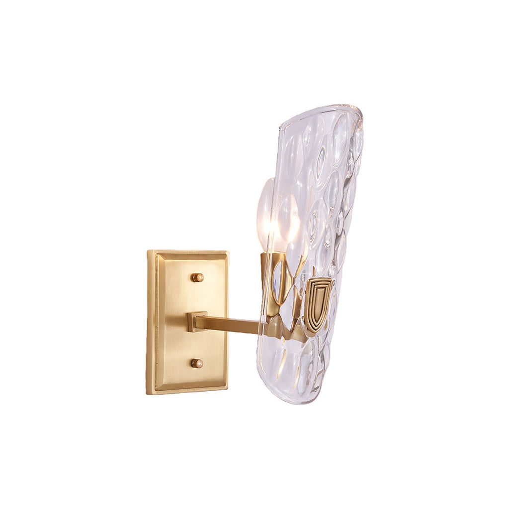 WINTHROP BRASS AND GLASS WALL SCONCE