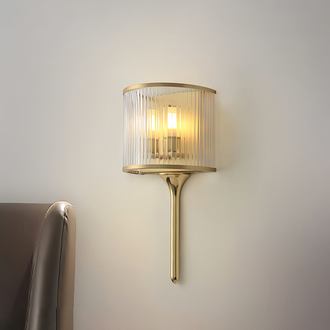 BRAMBLEFORD BRASS & GLASS WALL SCONCE