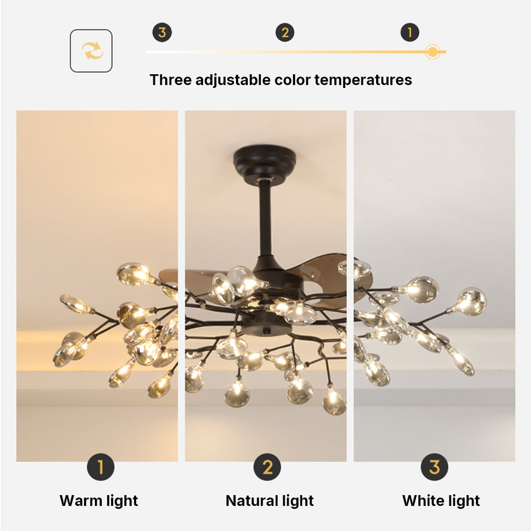 CHARLESTON ARTISAN CEILING LIGHT FAN