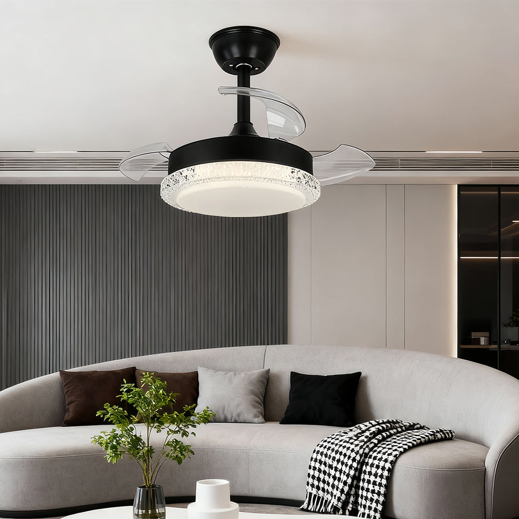 WINTERBOURNE TRIO BLADES FLUSH-MOUNTED CEILING LIGHT FAN