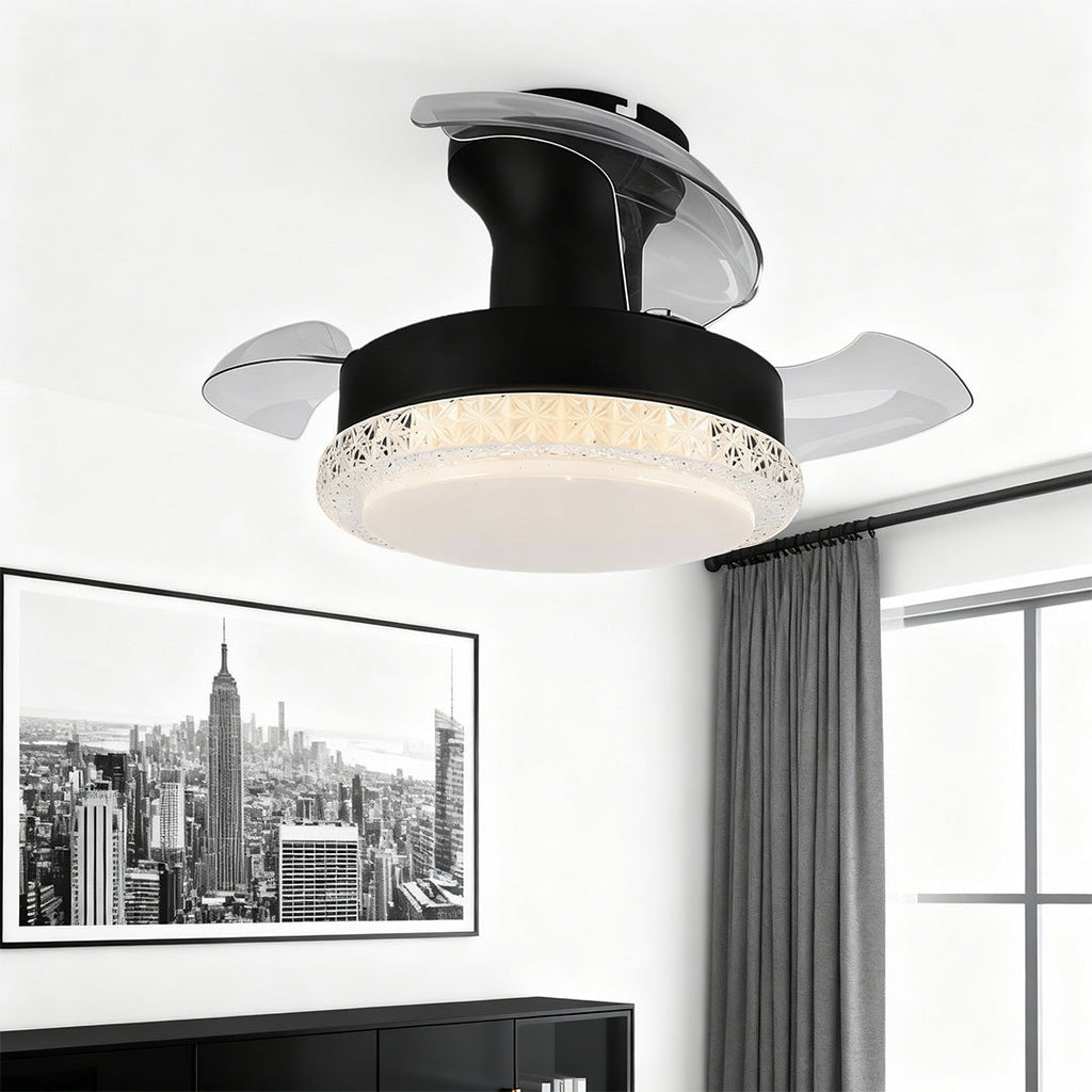 WINTERBOURNE TRIO BLADES FLUSH-MOUNTED CEILING LIGHT FAN