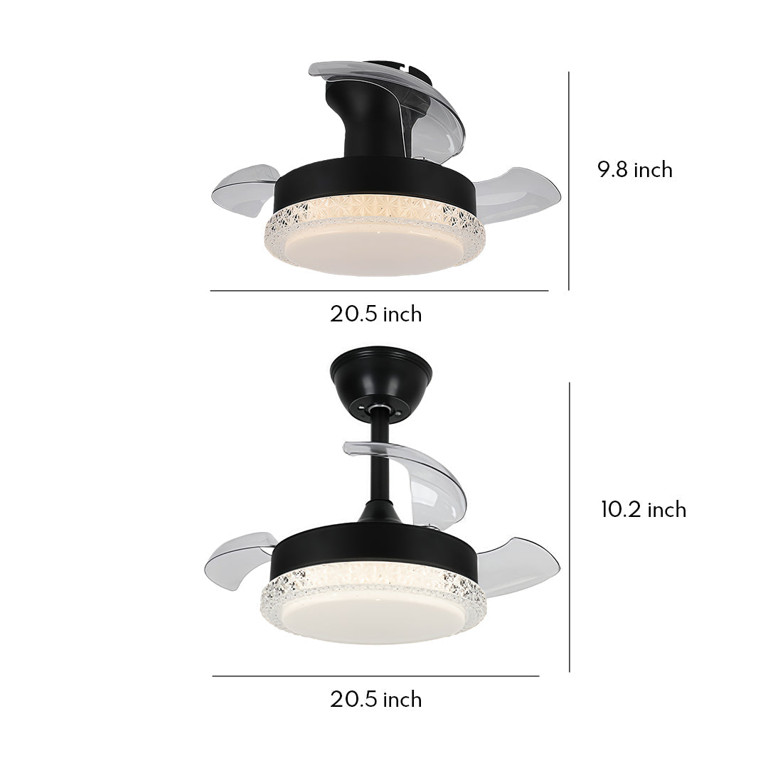 WINTERBOURNE TRIO BLADES FLUSH-MOUNTED CEILING LIGHT FAN