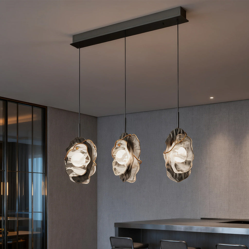 BRAMBLETON GLASS HANGING LIGHT WITH ADJUSTABLE HEIGHT
