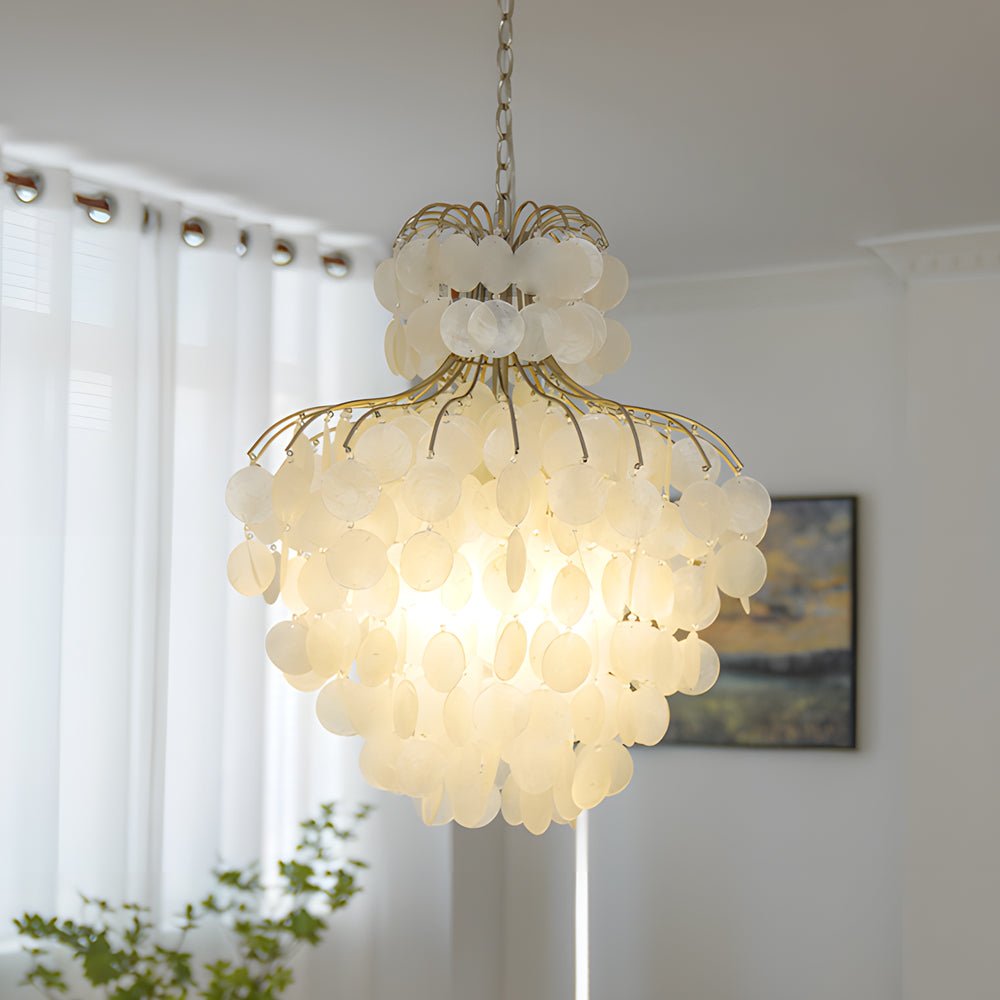 VERDANT MIST CAPIZ SHELL LUMINAIRE