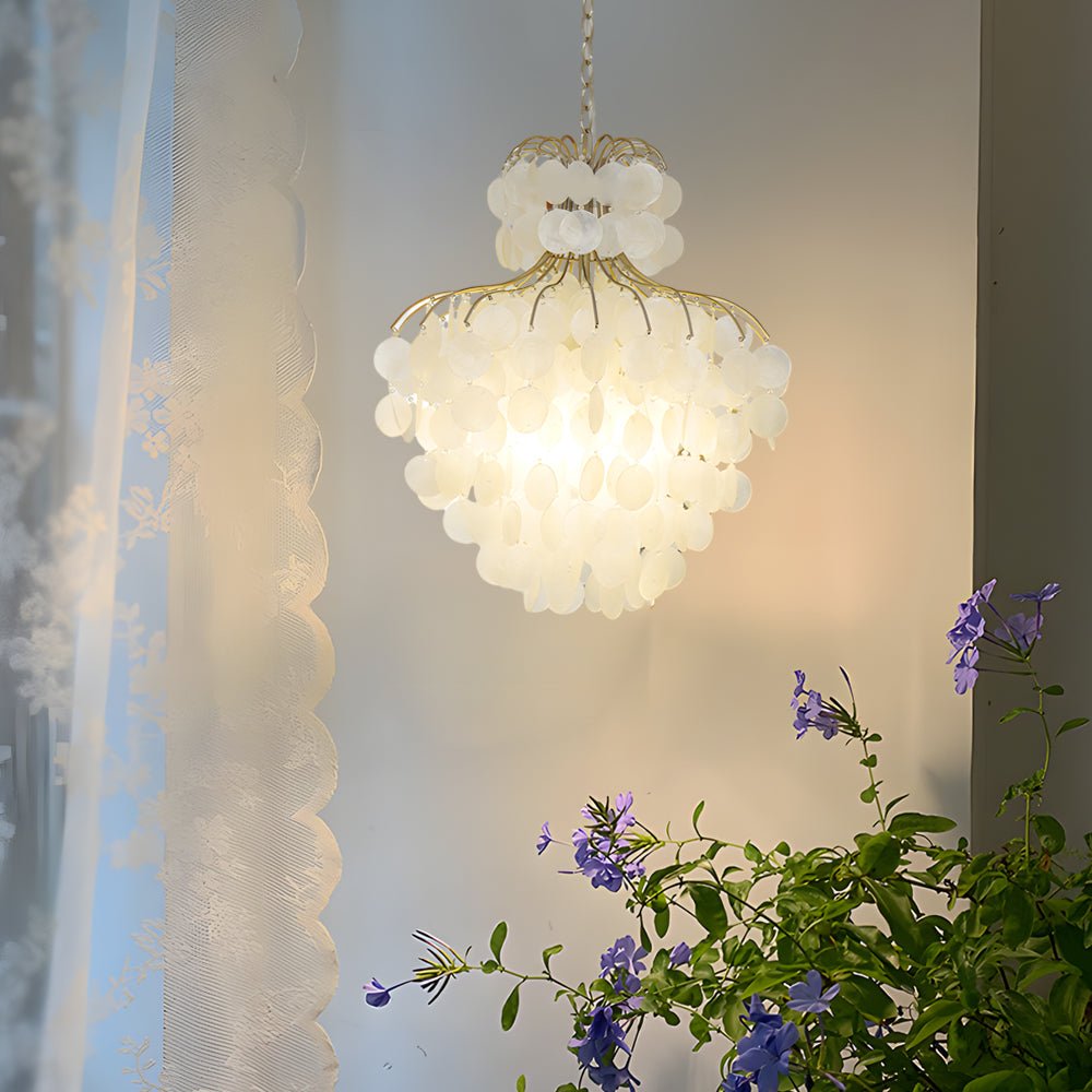VERDANT MIST CAPIZ SHELL LUMINAIRE