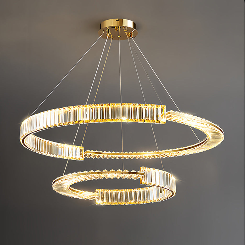 WINDSOR CRYSTAL RING CEILING LUMINAIRE WITH DIMMABLE LED