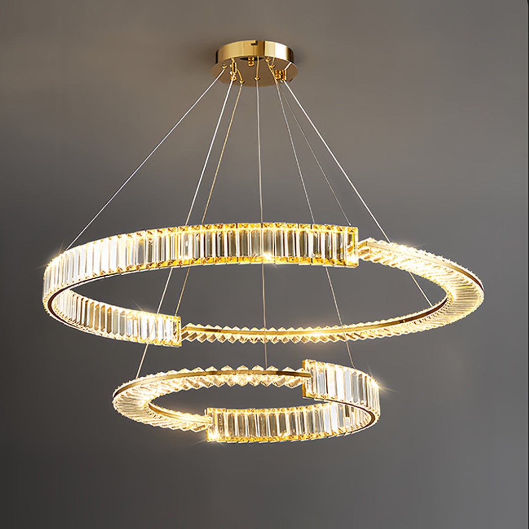 WINDSOR CRYSTAL RING CEILING LUMINAIRE WITH DIMMABLE LED