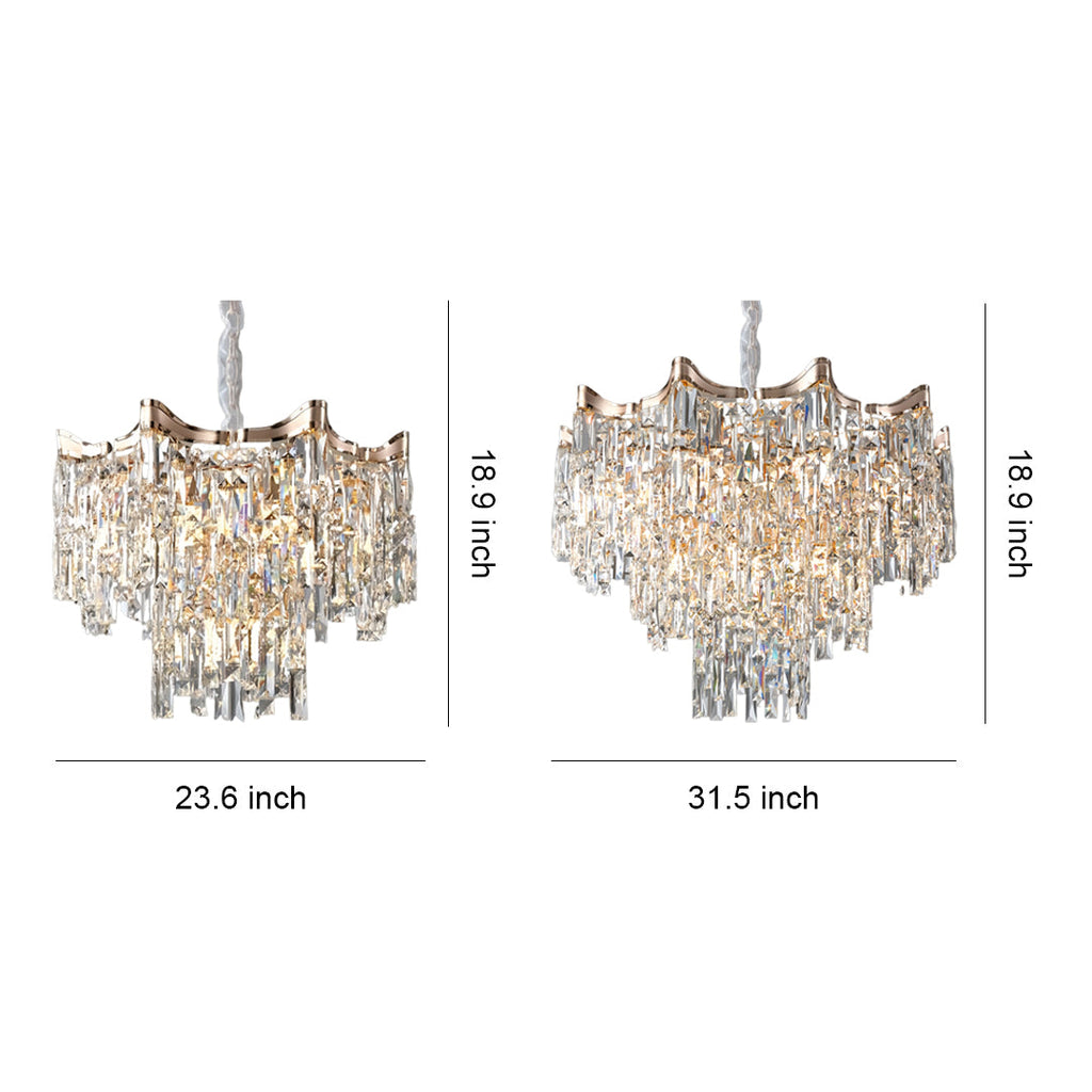 WINDSOR CRYSTAL TIERED CEILING LANTERN