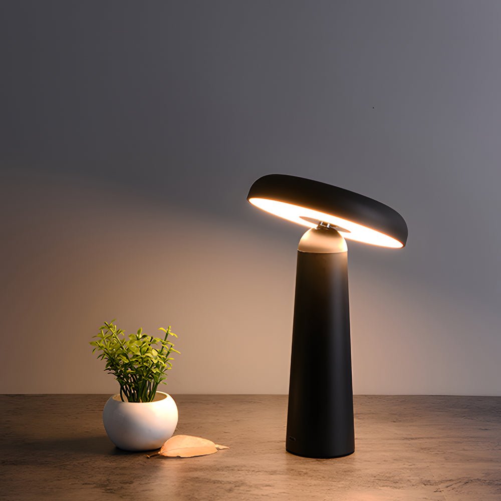FENWICK TILTABLE FUNGUS TOUCH LUMINAIRE WITH USB RECHARGE