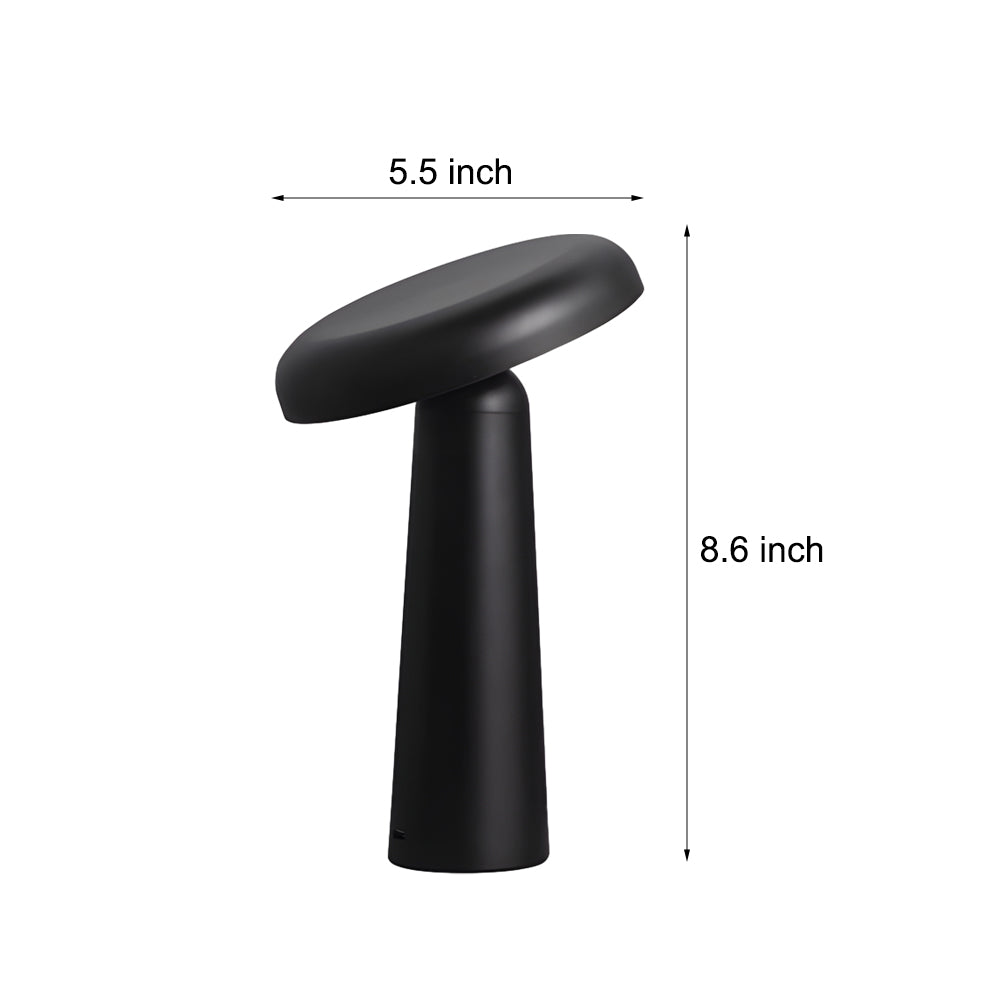 FENWICK TILTABLE FUNGUS TOUCH LUMINAIRE WITH USB RECHARGE