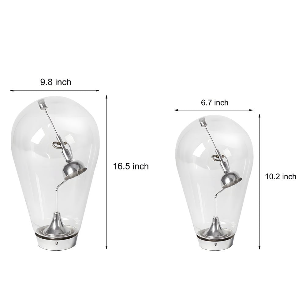 WINTHORPE TOUCH-SENSITIVE GLASS DESK LAMP WITH MAGNETIC INDUSTRIAL CONTROL