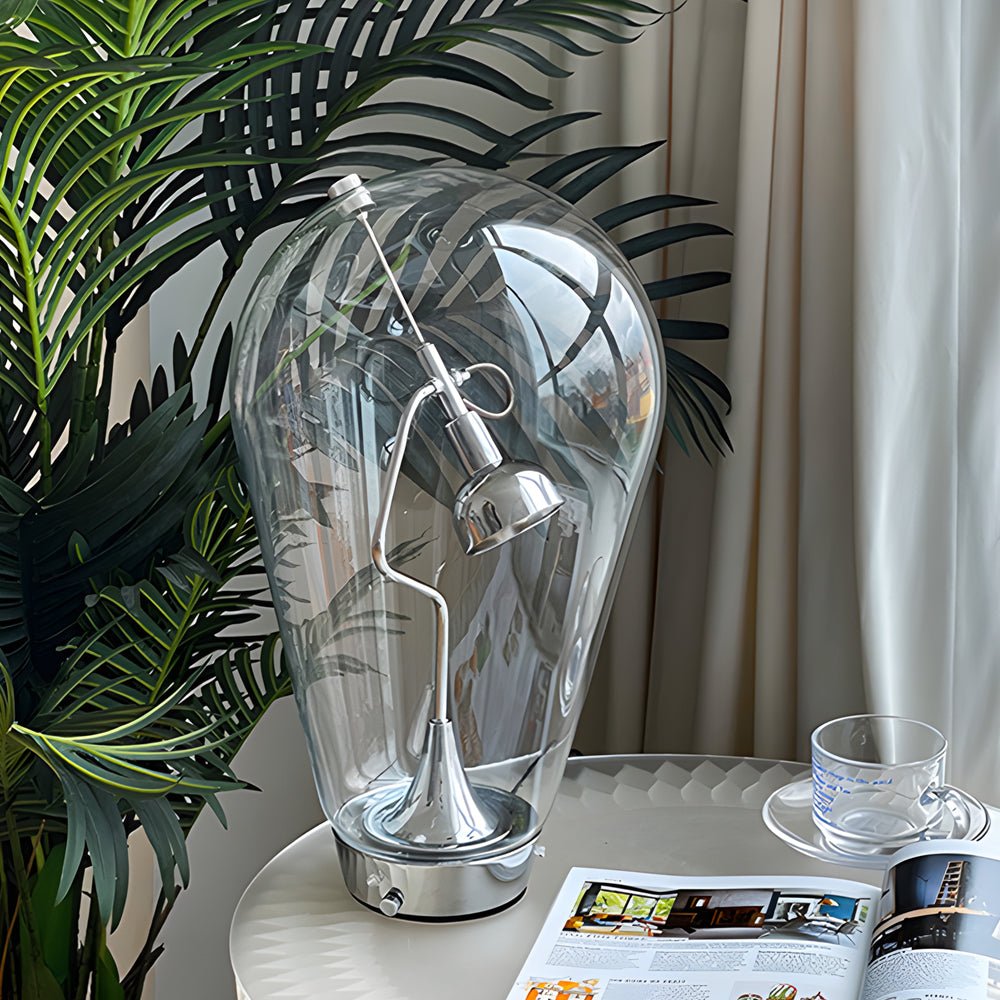 WINTHORPE TOUCH-SENSITIVE GLASS DESK LAMP WITH MAGNETIC INDUSTRIAL CONTROL