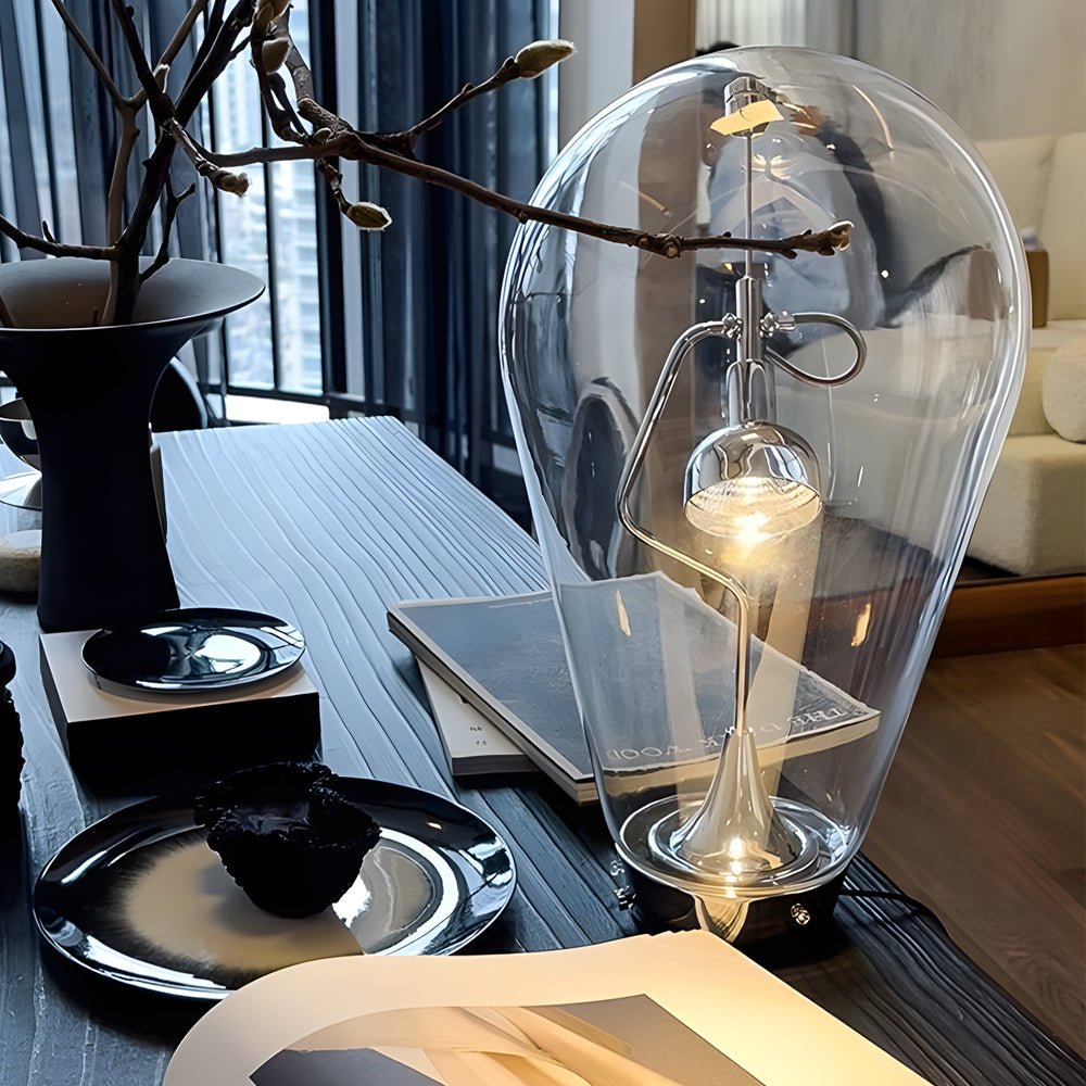 WINTHORPE TOUCH-SENSITIVE GLASS DESK LAMP WITH MAGNETIC INDUSTRIAL CONTROL