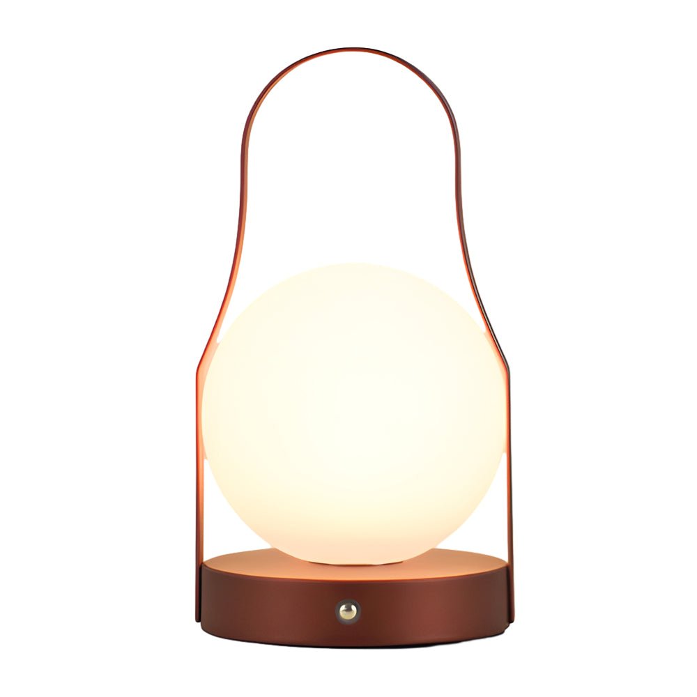 WINDSOR GLOW RECHARGEABLE BRASS CORDLESS LANTERN TABLE LIGHT