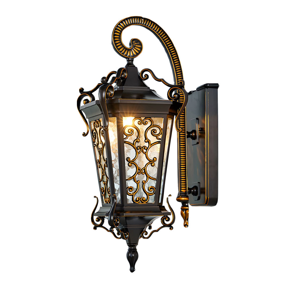 WHITBY VINTAGE BRASS OUTDOOR LIGHTING SCONCE