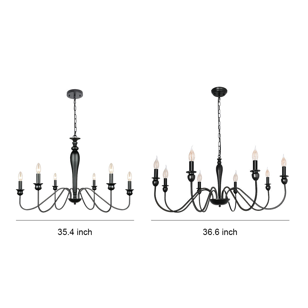 RAVENHURST BLACK CANDLELIGHT CEILING LANTERN WITH CUSTOM CHAIN