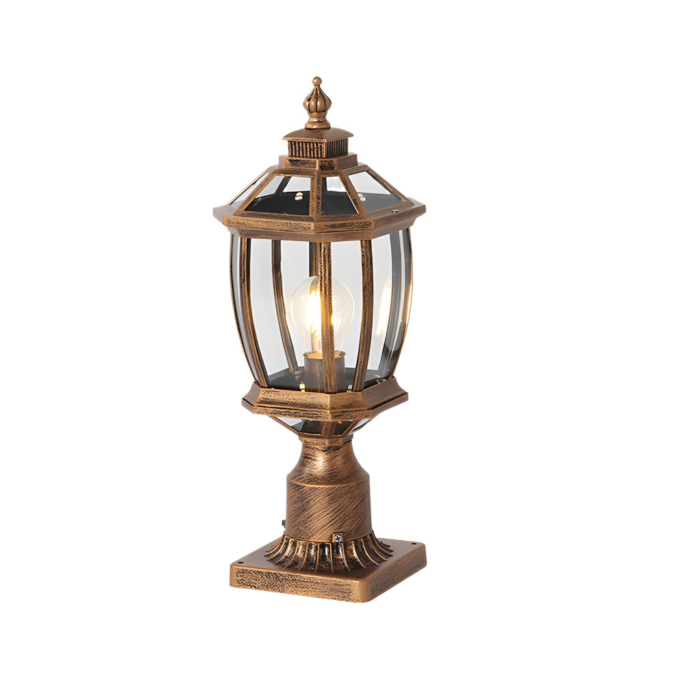 WINDSOR SOLAR GARDEN COLUMN LIGHTS WITH WATERPROOF DESIGN