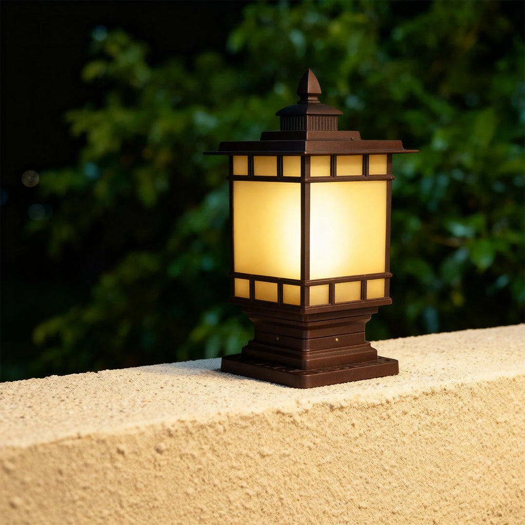 WINTHROP CAST IRON OUTDOOR LANTERN POST LIGHT